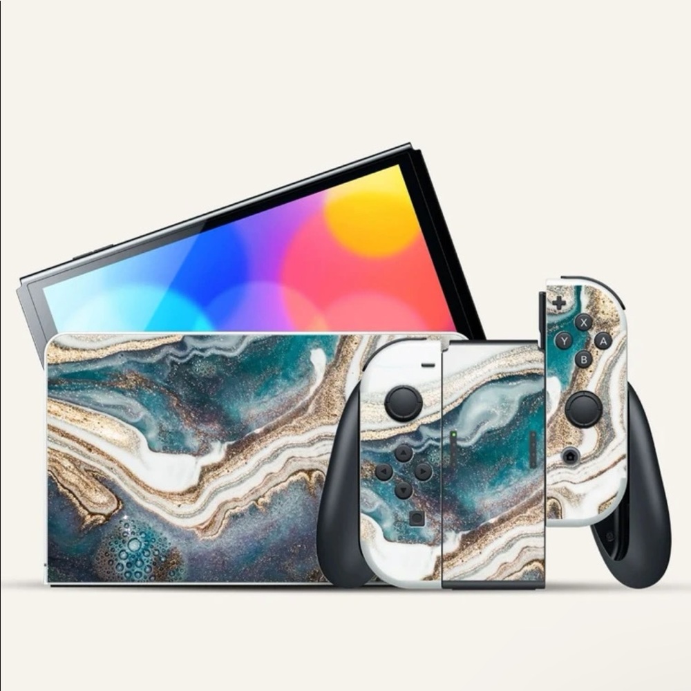 Ocean Marble Nintendo Switch Skin